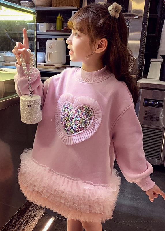 Girls Pink Sequin Fleece Robe - OutfitLondon