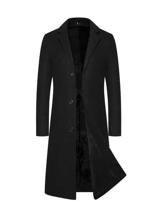 Stylish Men's Overcoat with Classic Modern Design - OutfitLondon