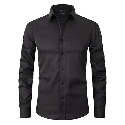 Relaxed Fit Dress Stretch Shirt for Men