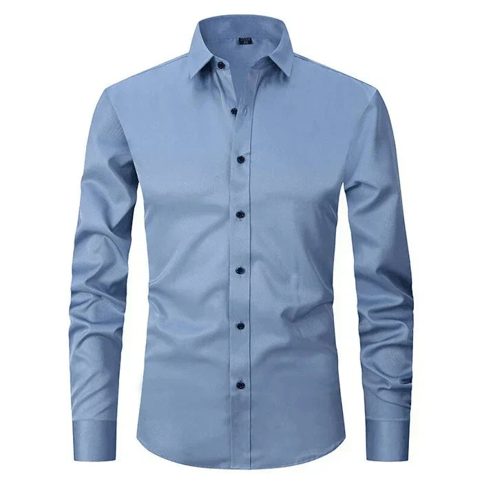 Relaxed Fit Dress Stretch Shirt for Men