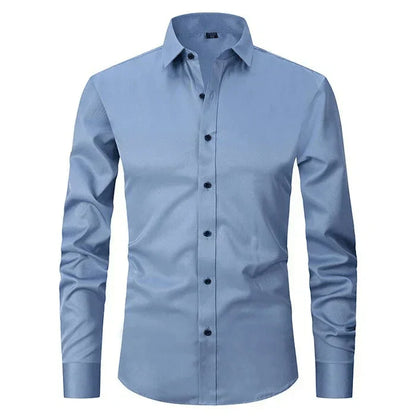 Relaxed Fit Dress Stretch Shirt for Men