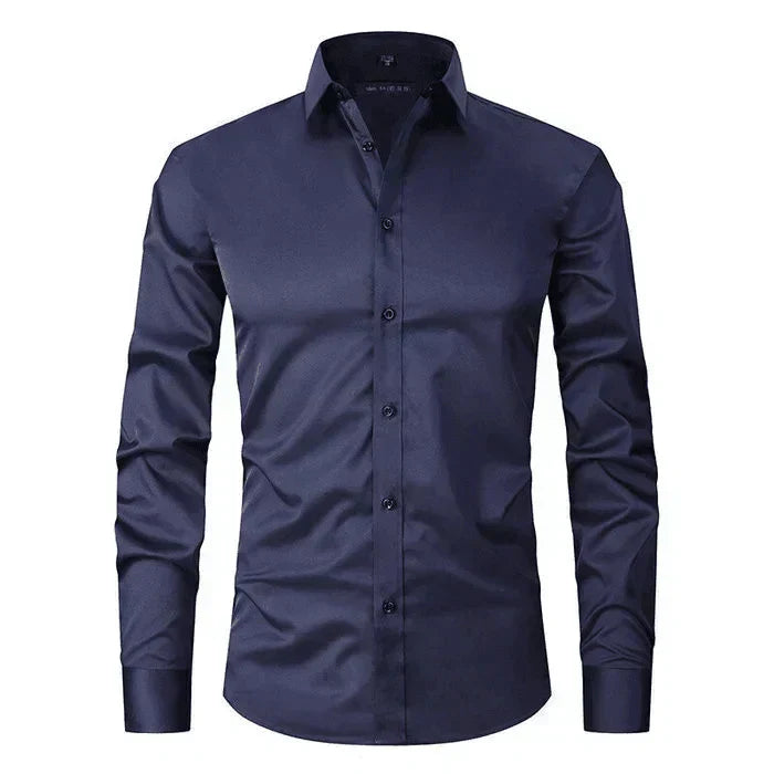 Relaxed Fit Dress Stretch Shirt for Men