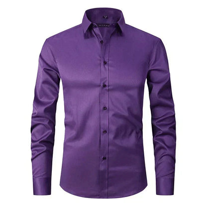 Relaxed Fit Dress Stretch Shirt for Men