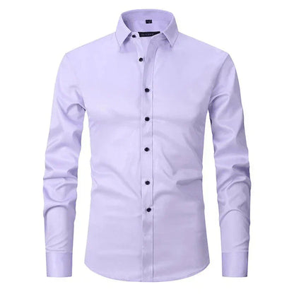 Relaxed Fit Dress Stretch Shirt for Men