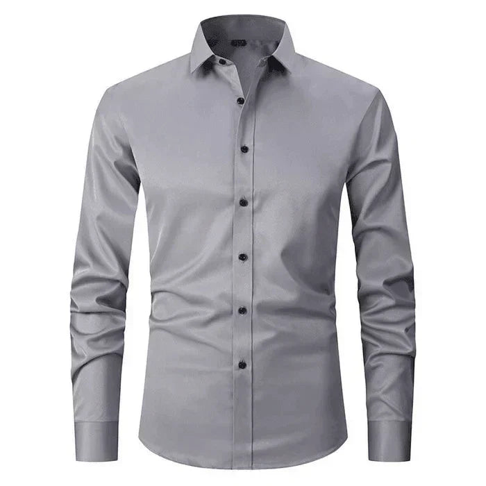 Relaxed Fit Dress Stretch Shirt for Men