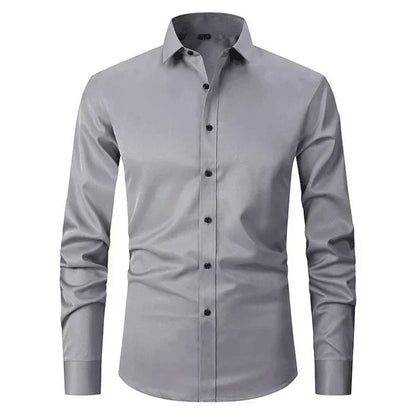 Relaxed Fit Dress Stretch Shirt for Men