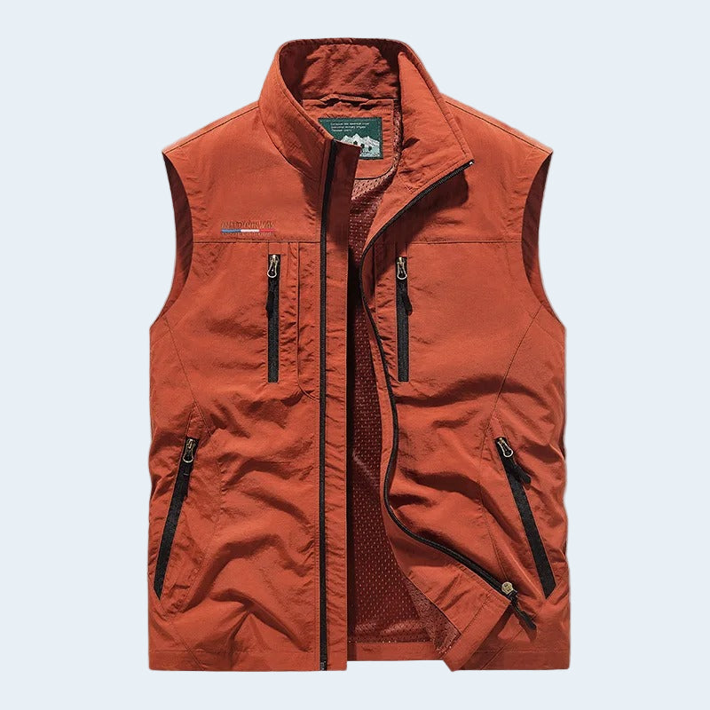 Men's Lightweight Tactical Vest with Multiple Pockets