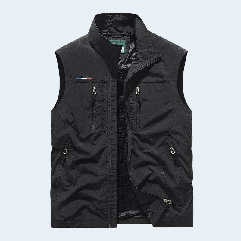 Men's Lightweight Tactical Vest with Multiple Pockets