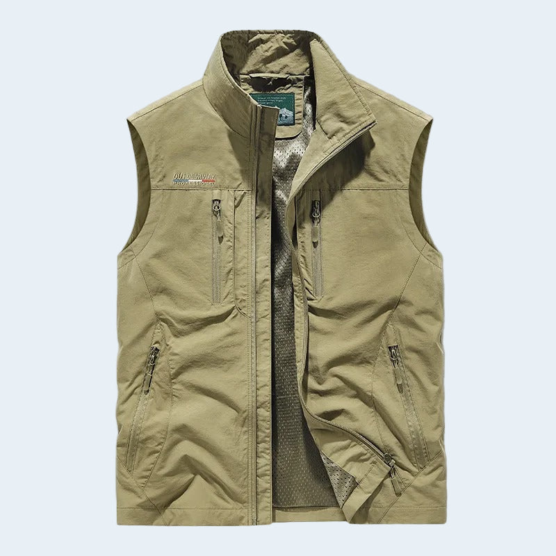 Men's Lightweight Tactical Vest with Multiple Pockets