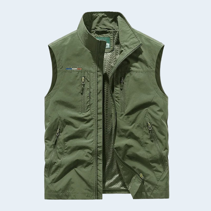 Men's Lightweight Tactical Vest with Multiple Pockets
