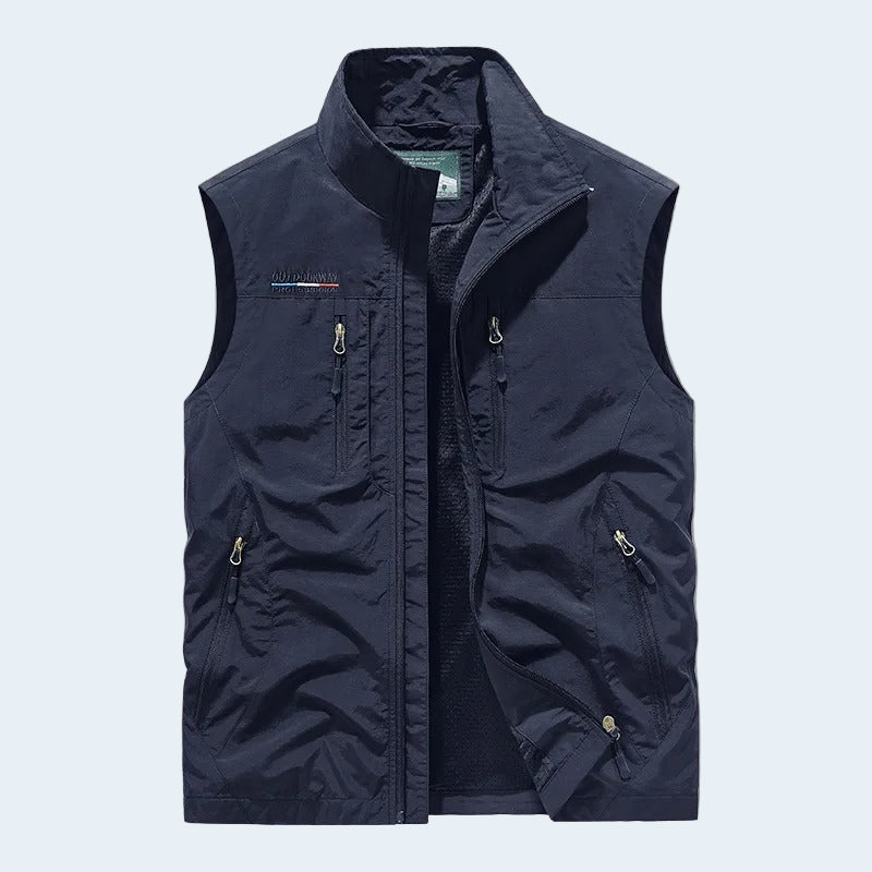 Men's Lightweight Tactical Vest with Multiple Pockets - OutfitLondon