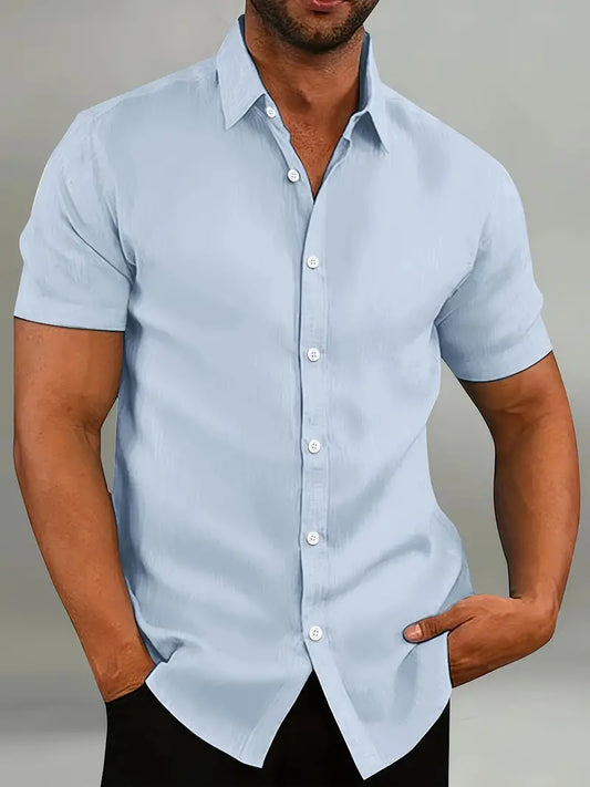 Simple Comfortable Short Sleeve Mens Tee Shirt - OutfitLondon