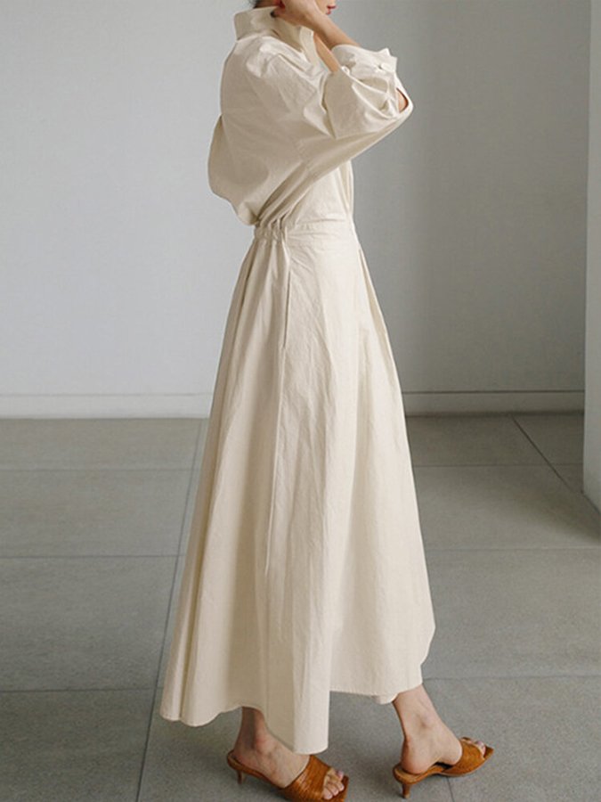 Beautiful Floor Length Button Front Dress