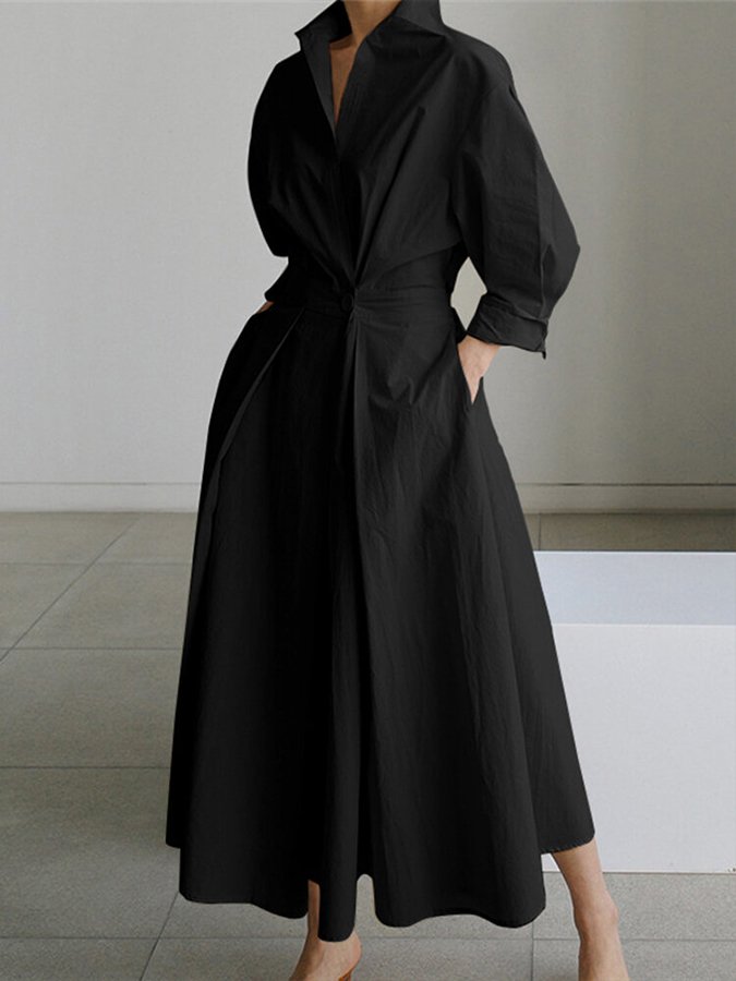 Beautiful Floor Length Button Front Dress