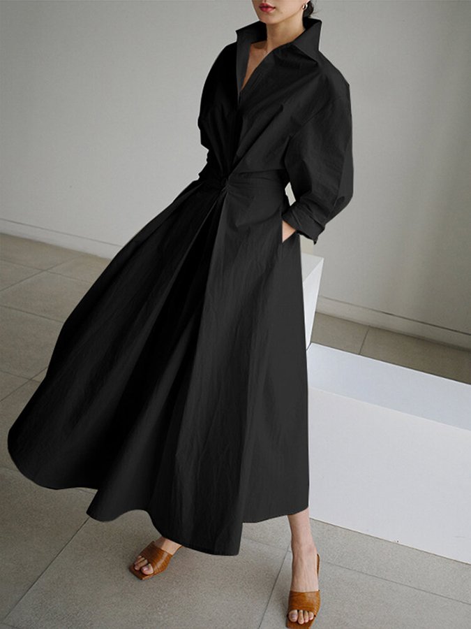 Beautiful Floor Length Button Front Dress
