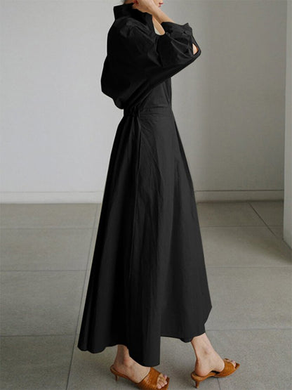 Beautiful Floor Length Button Front Dress