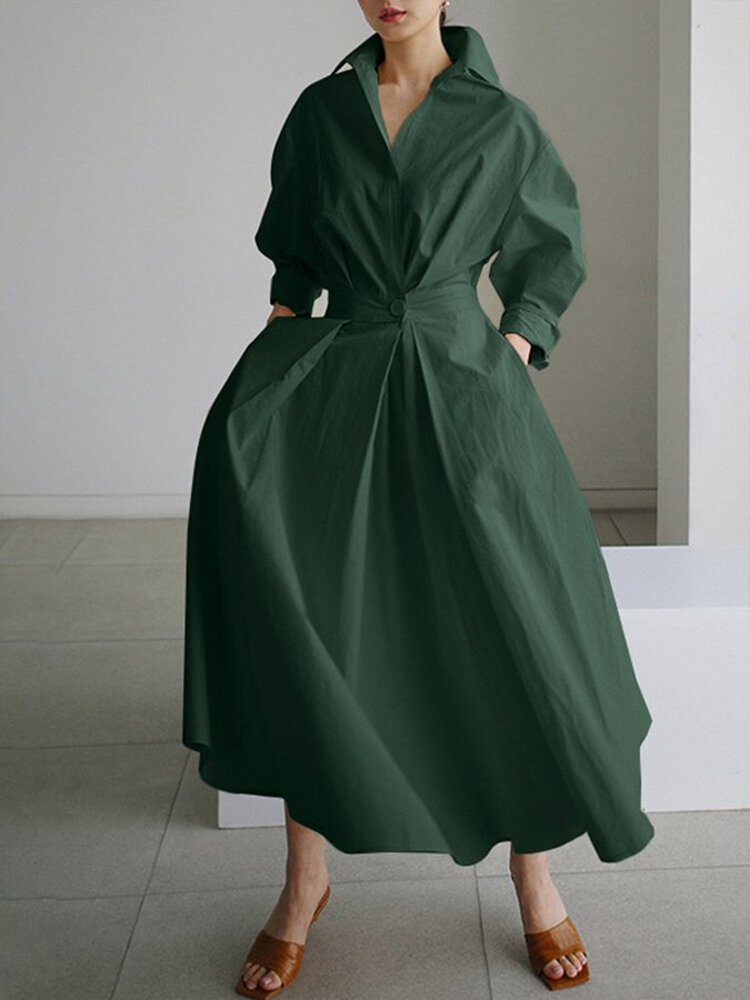 Beautiful Floor Length Button Front Dress