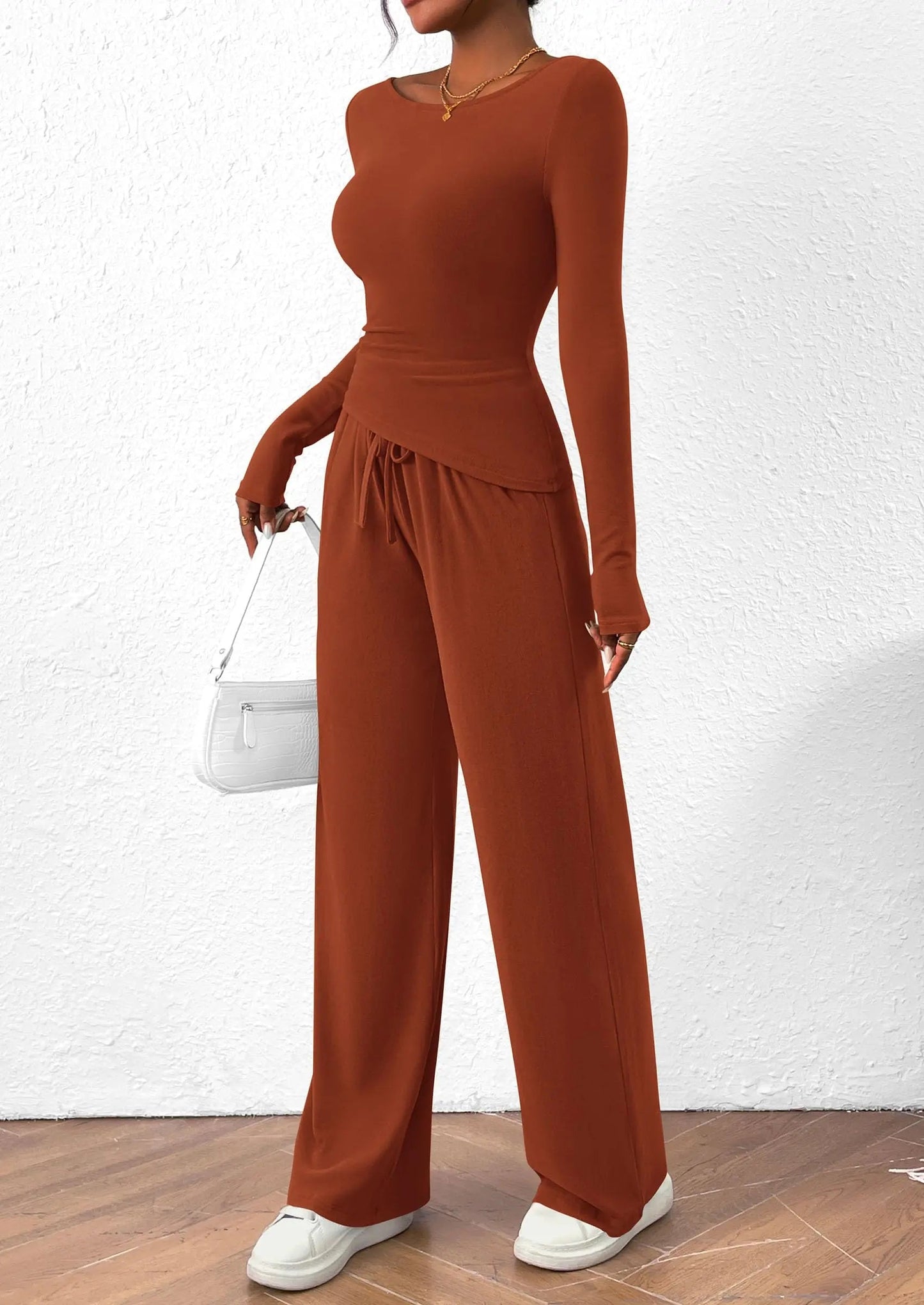Comfy Tee and Loose Fit Pants Outfit Set