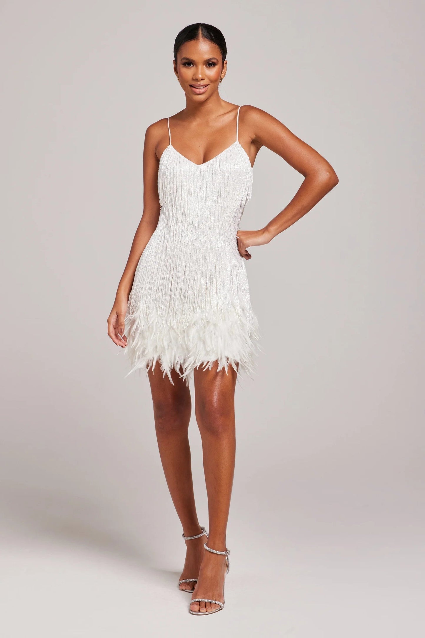 Elegant V Neck Mini Dress - OutfitLondon