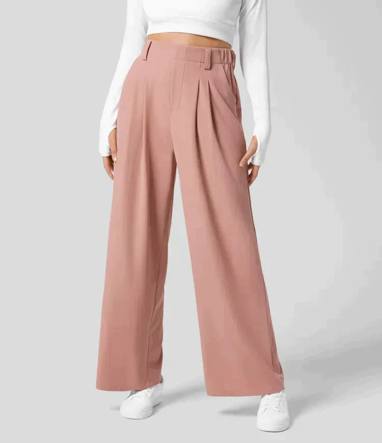 Comfortable Women's Loose Fit High Waist Pants - OutfitLondon
