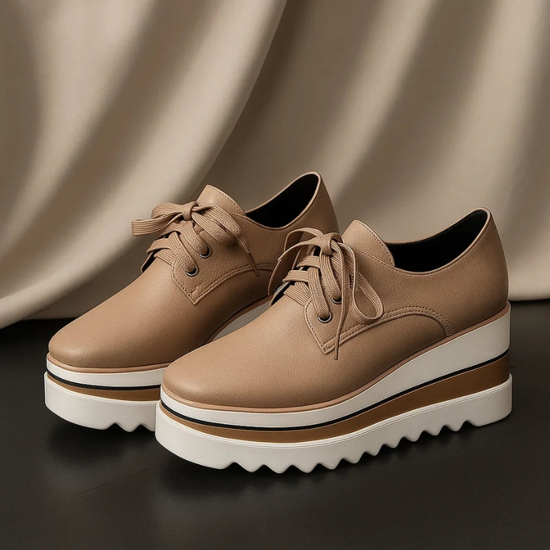 Comfortable Platform Lace Up Oxford Shoes