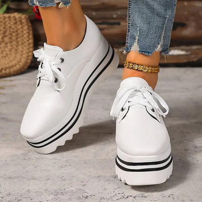 Comfortable Platform Lace Up Oxford Shoes