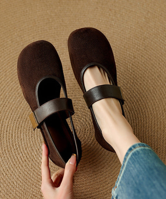 Women's Brown Suede Wedge Sandals Cushioned Footbed Ankle Buckle - OutfitLondon