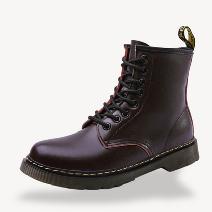 Tough Leather Military Boots - Waterproof Ankle Footwear