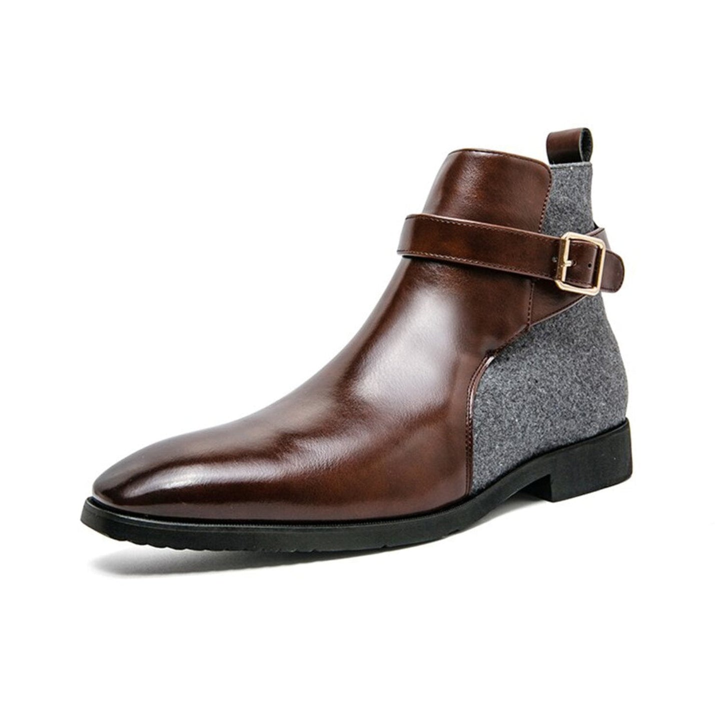 Stylish Men's Black Tie Leather Shoes