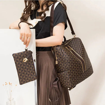 Practical Convertible Backpack Tote with Clutch