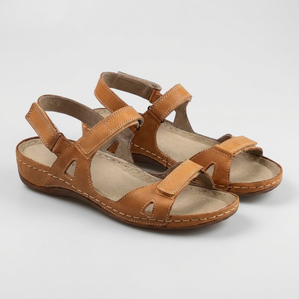 Comfortable Slip-On Flat Sandals with Adjustable Buckles