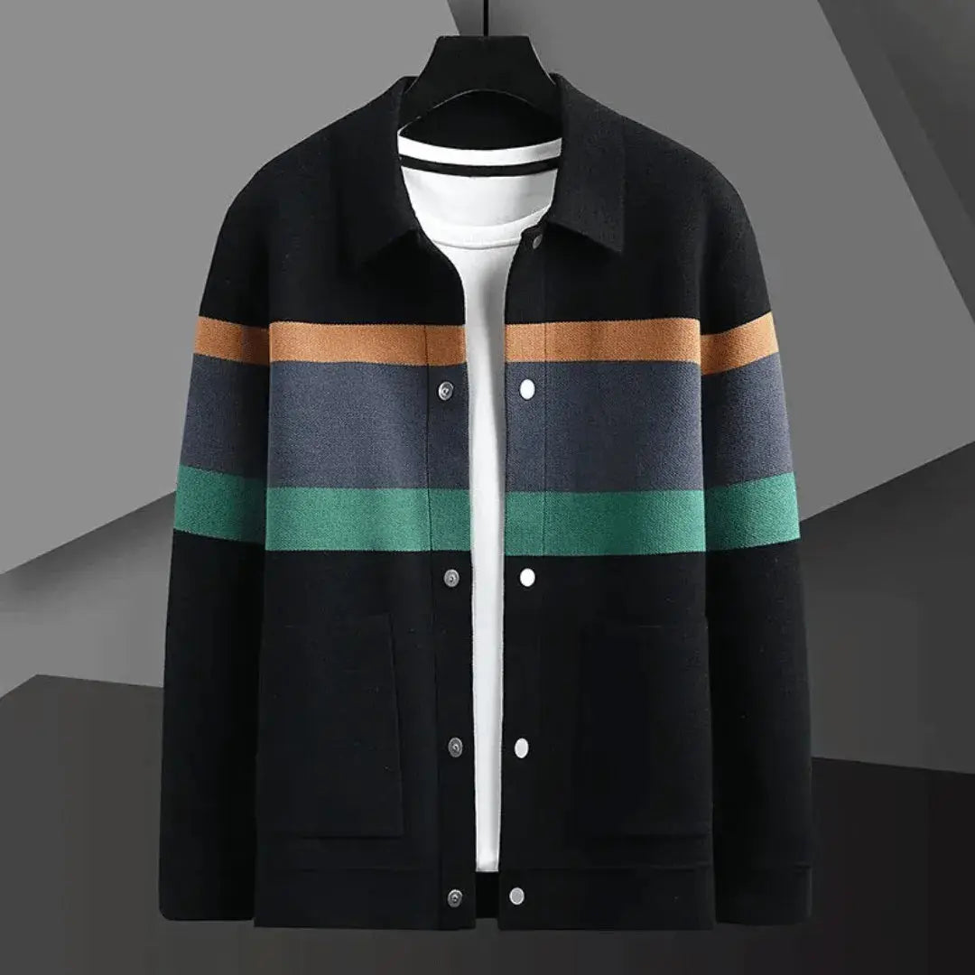 Men's Jacquard Knit Cardigan
