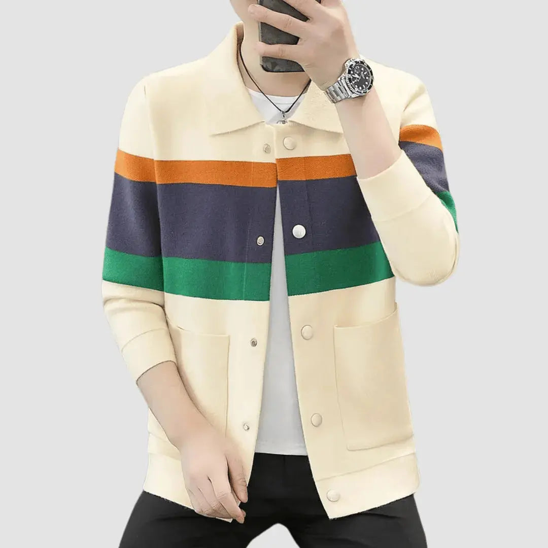 Men's Jacquard Knit Cardigan