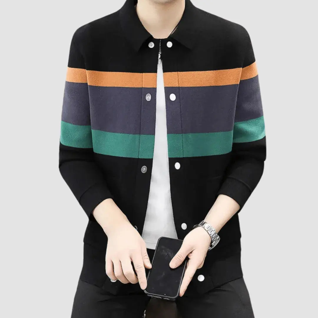 Men's Jacquard Knit Cardigan