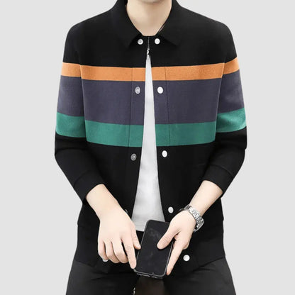 Men's Jacquard Knit Cardigan