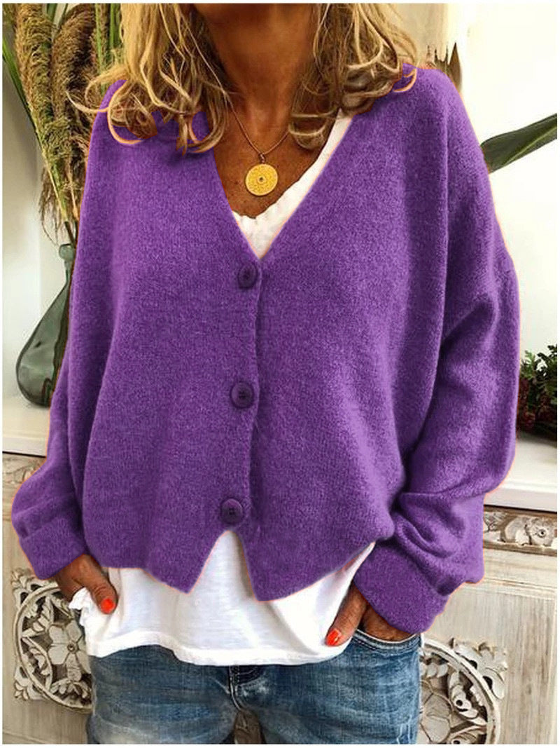 Classic Ladies Button Sweater