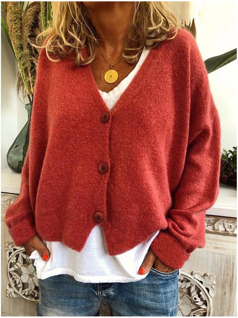 Classic Ladies Button Sweater