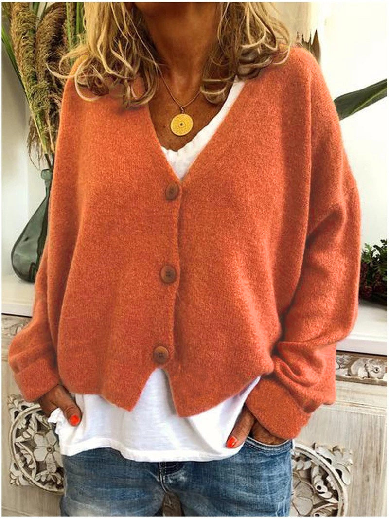 Classic Ladies Button Sweater