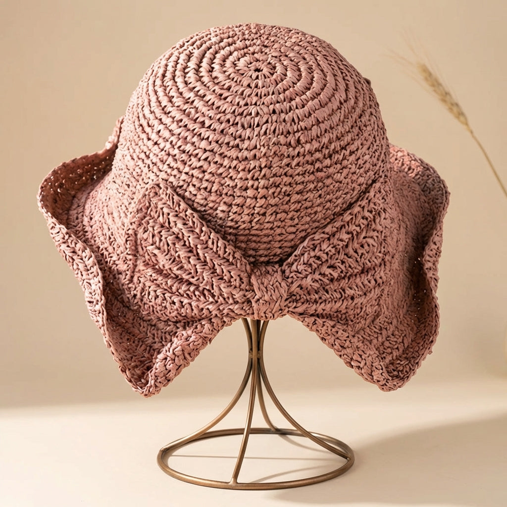 Natural Fiber Summer Sun Hat | Lightweight Beach Hat