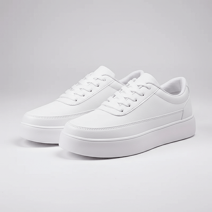 Simple White Low Top Casual Shoes