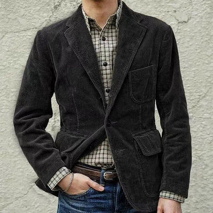 Textured Jacket and Vest Set