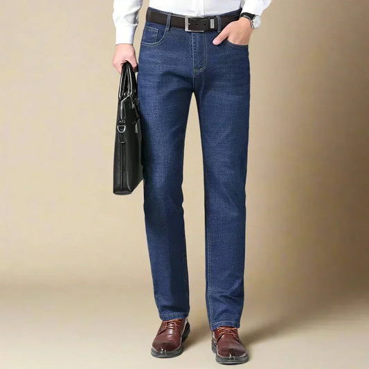Relaxed Fit Men's Stretch Denim Jeans - OutfitLondon