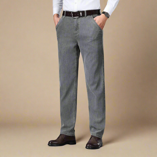 Relaxed Fit Men's Dark Wash Jeans - OutfitLondon