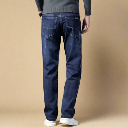 Men's Relaxed Fit Stretchy Dark Jeans