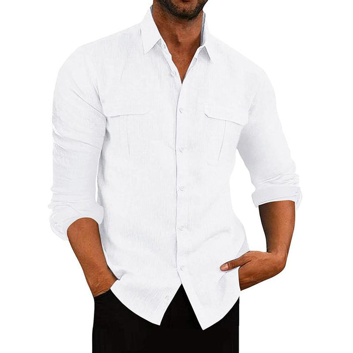 Casual Cotton Shirt - Soft Relaxed Fit Style - OutfitLondon