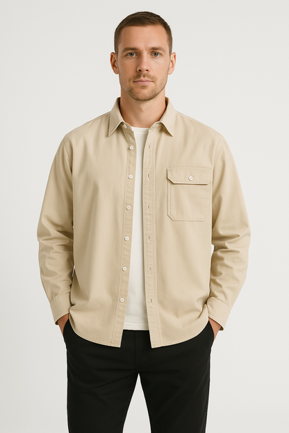 Classic Casual Long Sleeve Shirt – Soft Cotton Blend