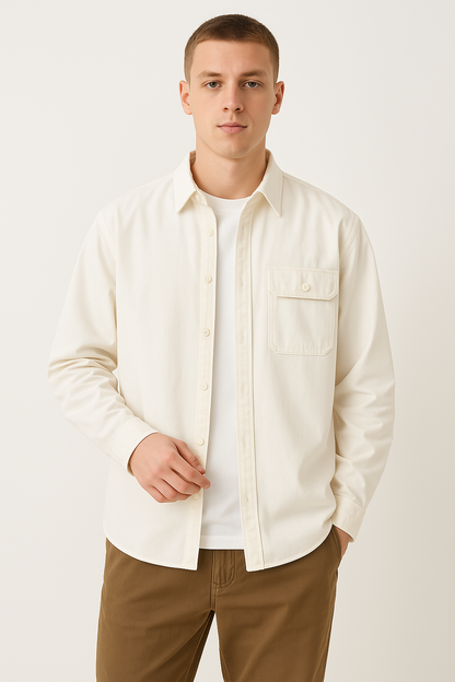 Classic Casual Long Sleeve Shirt – Soft Cotton Blend
