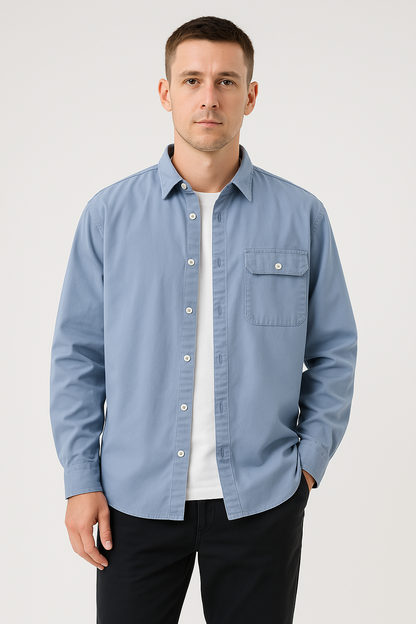 Classic Casual Long Sleeve Shirt – Soft Cotton Blend