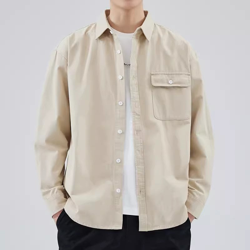 Classic Casual Long Sleeve Shirt – Soft Cotton Blend - OutfitLondon