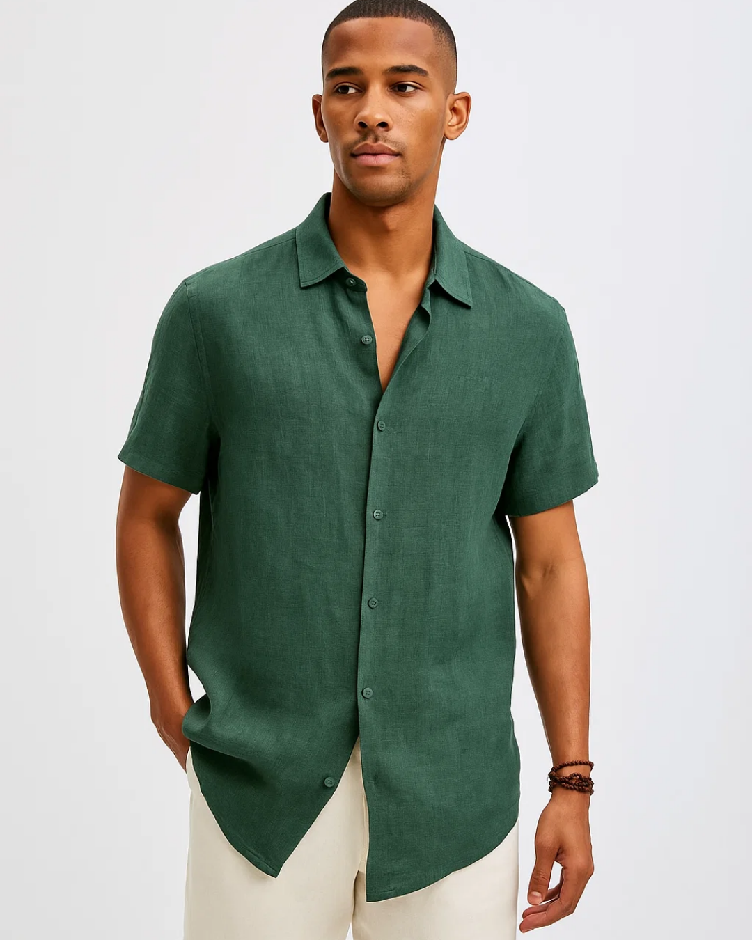 Classic Short Sleeve Breathable Dress Shirt - OutfitLondon
